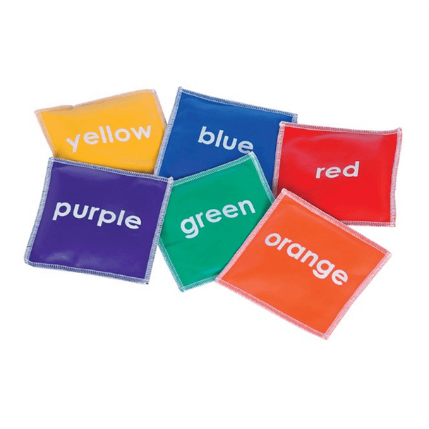 Use these Bean Bags - Colours for literacy, balance and incorporate them into as many games as your imagination can invent!