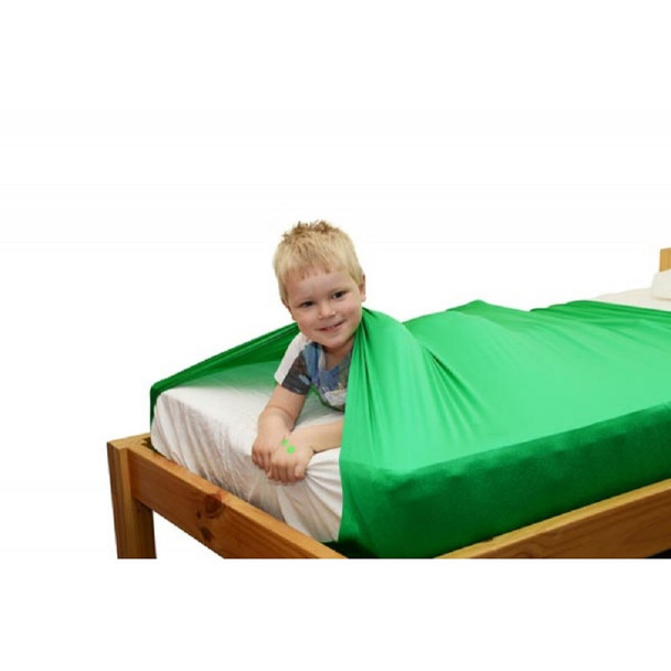 Lycra Bed Sheet - Single provides deep pressure to help the over stimulated nervous system to calm down for sleep similar to weighted products.