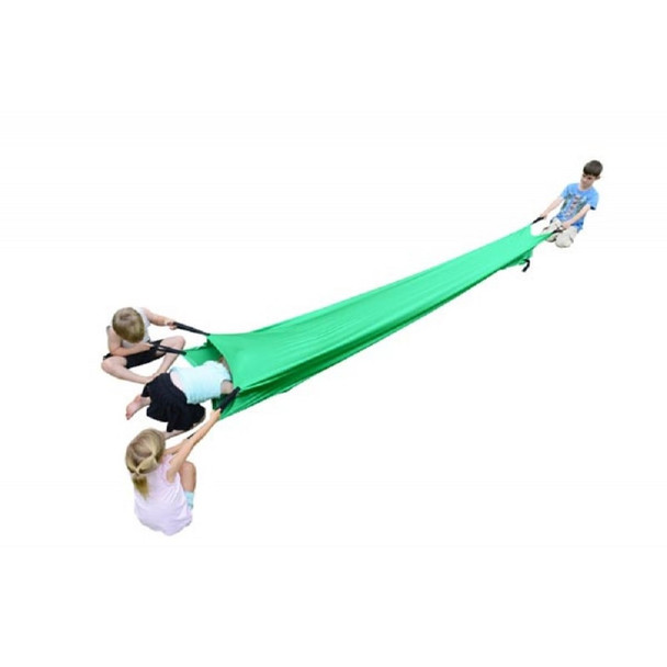 Develop co-ordination, motor planning, body awareness, tactile discrimination, gross motor skills & core body strength with a Lycra Tunnel.