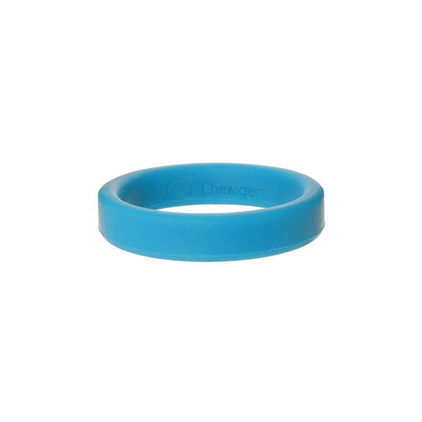 Chewigem XS Bangle - Blue is made small enough to fit a toddler wrist’s, but also stretchy so would fit smaller teens and adults too!