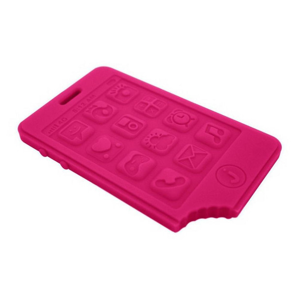 Babies love nothing more than teething on mum & dad’s mobile phone. Jellystone Jchews Smartphone - Pink is a safe alternative.