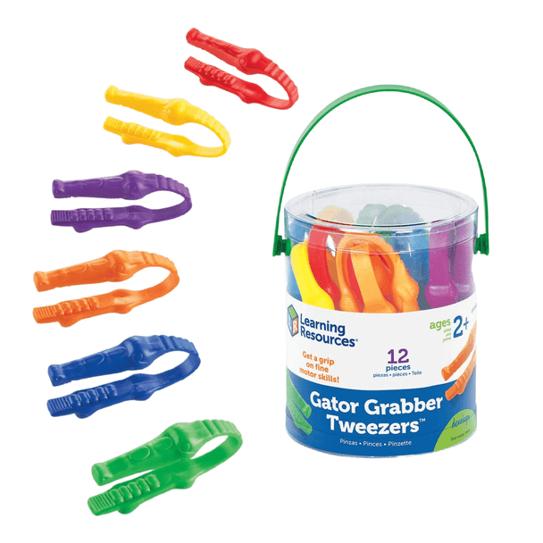 Sized for little hands and great for developing the pincer grasp. Working on fine motor skills is fun with Gator Grabber Tweezers.
