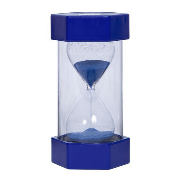Elizabeth Richards - Sand Timer 5 Minute has moulded end caps and thick surrounding walls to help make transitions easier in a simple, effective visual way.