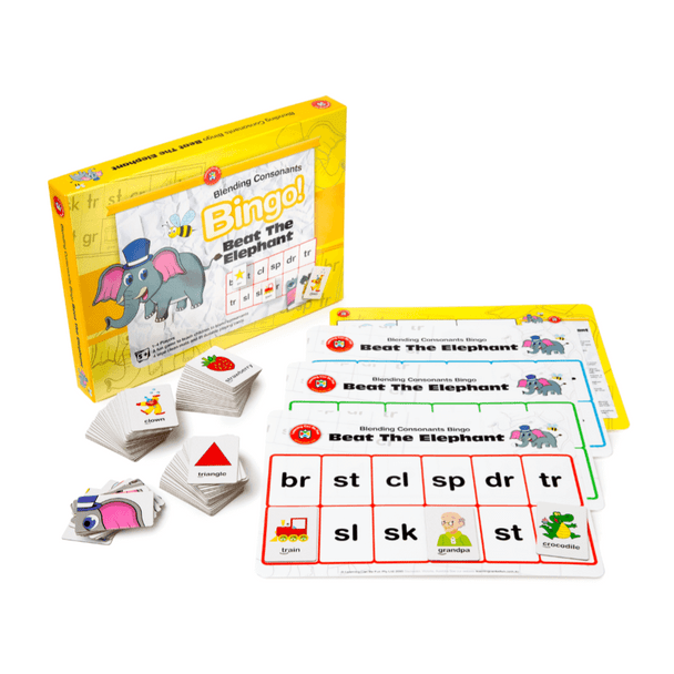 Get ready for a thrilling linguistic adventure with Beat The Elephant - Blending Consonants Bingo, an engaging twist on classic Bingo for young learners.