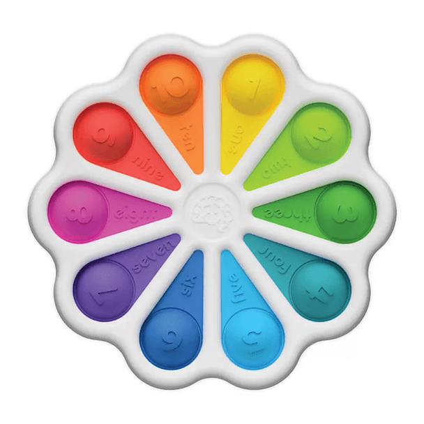 Touch, push, pop, & learn with Fat Brain - Dimpl Digits! Squishy, silicone bubbles captivate the fingers in a way you can't put down.