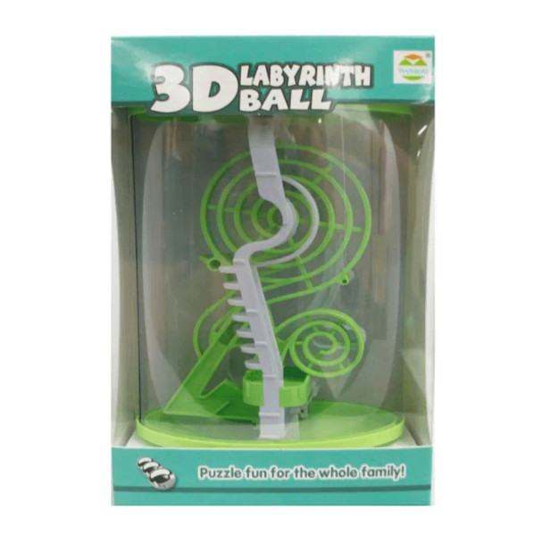 3D Labyrinth Ball Maze Green involves twisting, turning & tilting in various directions to guide a small metal ball through the 3D platforms.