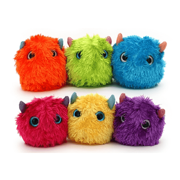 Kind of frightening but super cute, your Cuddle Pal Fluffy Monster Ball is the perfect cuddly companion! Throw them, squish them or cuddle them.
