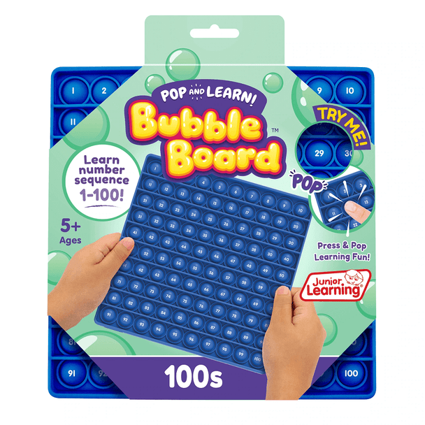Dive into the exciting universe of mathematics with the Bubble Board 100s, an innovative "pop and learn" tool that makes learning numbers fun!