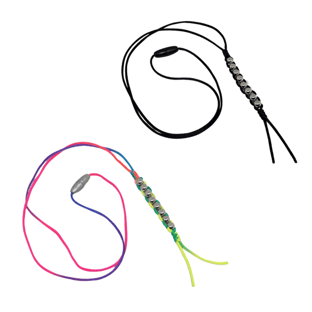 Forever Fidgets - Hannah Necklace has smooth stainless steel beads that roll nicely between your fingers and has a breakaway safety clasp.