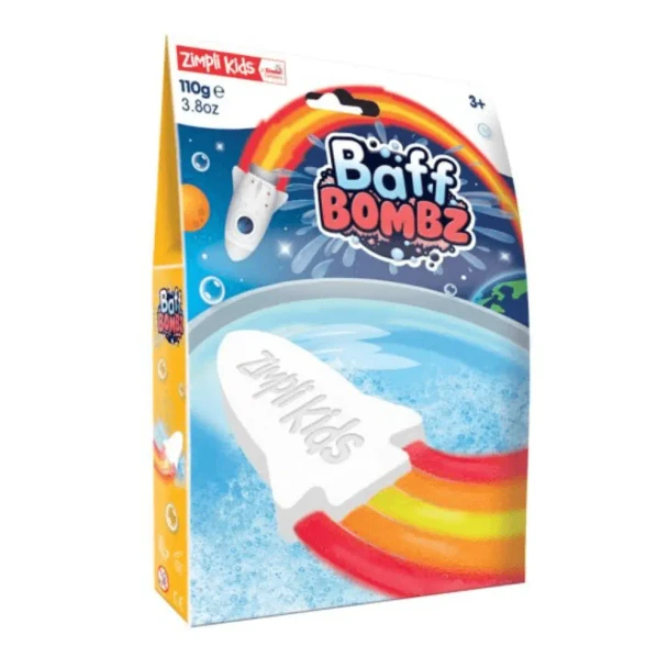 Create a colourful, fizzing bath adventure by dropping this bubbling Baff Bombz - Rocket into your water! Watch it fizz and change the colour of the water!