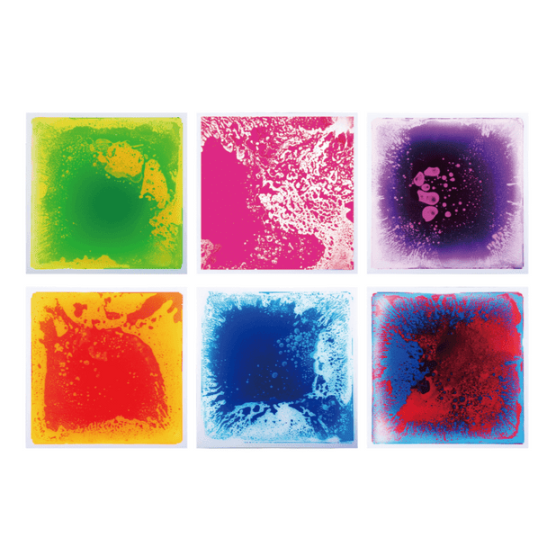 As children's feet contact the Fascination Plates Liquid Floor Tiles each colour plate will change to different patterns. Ideal for any early learning centres.