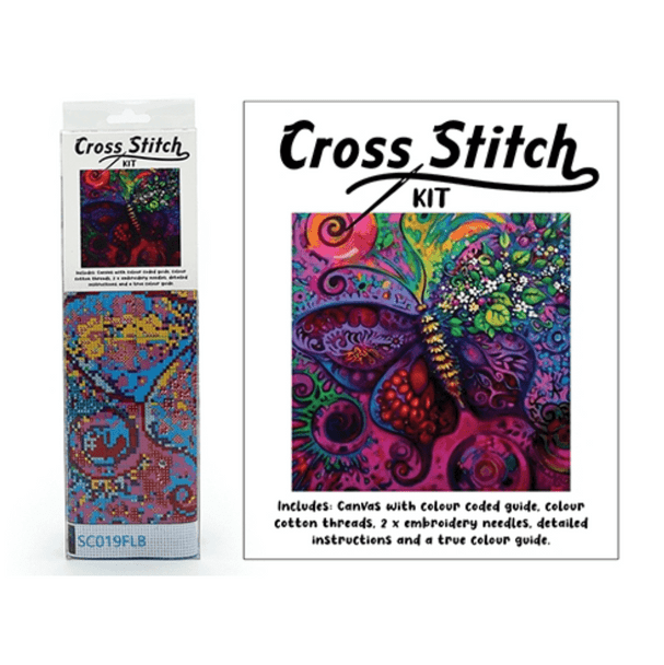Cross Stitch Set - Flower Butterfly is great for developing focus and stress relief, plus fine motor skills. You can create intricate artworks that impress!