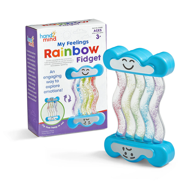 Children instantly relate to this adorable My Feelings Rainbow Fidget as a way to identify their emotions and then watch the mesmerizing colours to calm down.