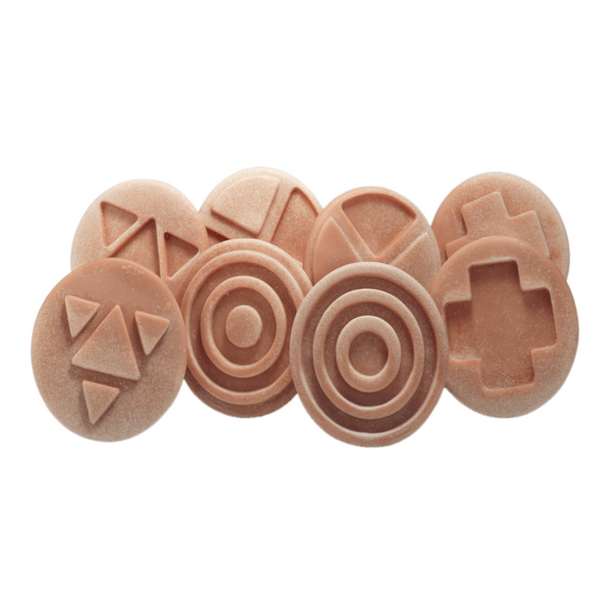 Ideal for exploring matching and symmetry, these pairs of Interlocking Sensory Stones are designed so that each pair interlocks in a different way.