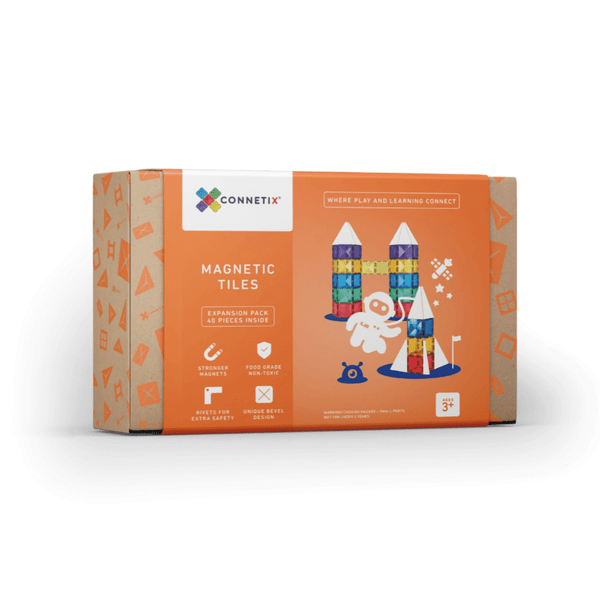 Get creative with Connetix - 40 Piece Expansion/Square Pack! Unlock limitless design possibilities with this must-have set today.