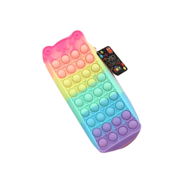 Carry around your belongings in style and fidget or play games all day with this genius invention Bubble Pop It Fidget Bear Pencil Case.