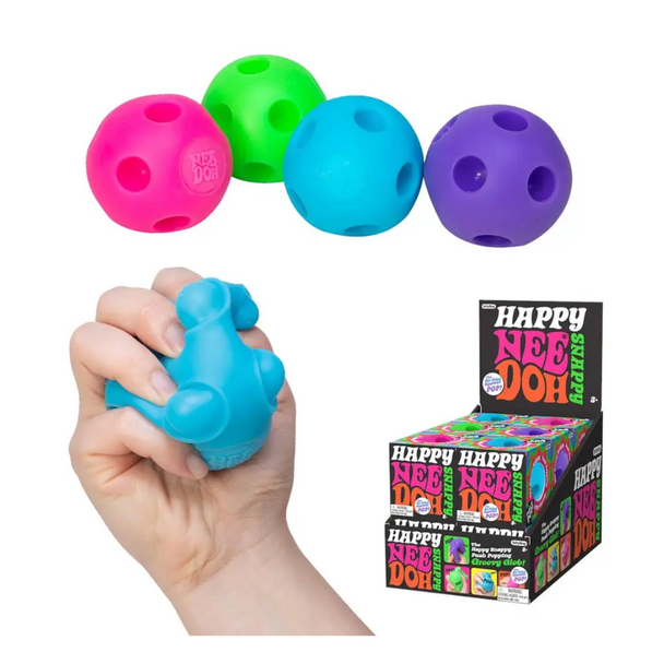 Experience a new level of sensory satisfaction with Nee-Doh - Happy Snappy! Give it a squeeze and feel the irresistible pop, snap, pop of its poppable grooves.
