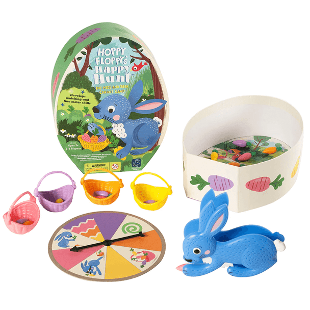 Hoppy Floppy needs your help hunting for colourful carrots! Fill your basket first, and you win in this sweet,  hide-and-seek Hoppy Floppy’s Happy Hunt Game.