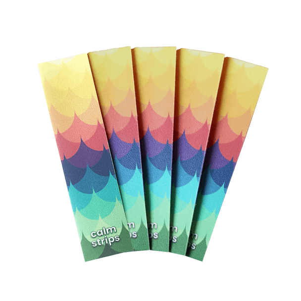 Calm Strips - Vivid Waves - Soft Sand textured sensory stickers are discreet fidget tools, crafted to provide sensory stimulation to help regulate and focus.