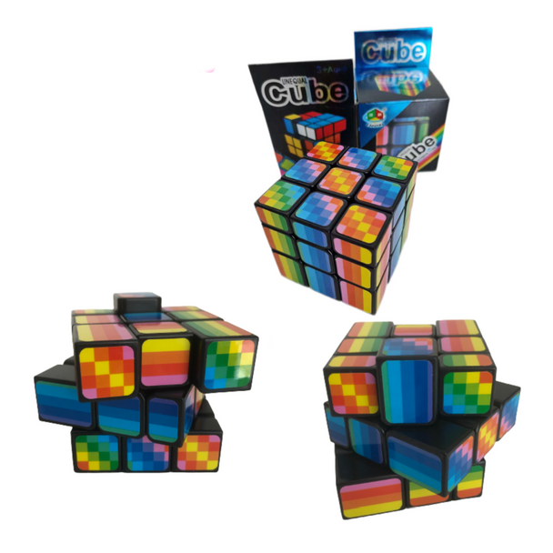 A fun twist on the classic puzzle cube this Rainbow Cube will keep you guessing the solution for hours! A perfect fidget for strengthening fine motor skills too