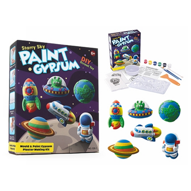 Get creative with our Mould & Paint Plaster Kit - Space! Perfect for kids who love crafts and everything space-themed. Get creative today!