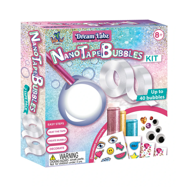 Create stunning works of art that shine bright with our Nano Tape Bubble DIY Kit! Kit includes everything needed to create glowing bubble creations.