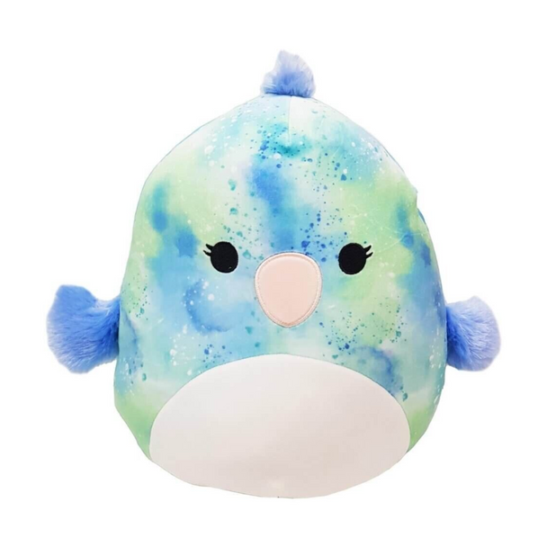 Squishmallows 12 Inch - Lois the Blue Parrot offers comfort, support and fun! They can be used as a couch companion, pillow pal, bedtime buddy or travel mate.