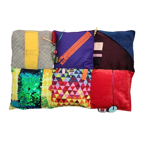 Weighted Sensory Lap Blanket F 2.5kg can be used as part of occupational therapy for Autistic people,  ADHD, anxiety, and other sensory issues.