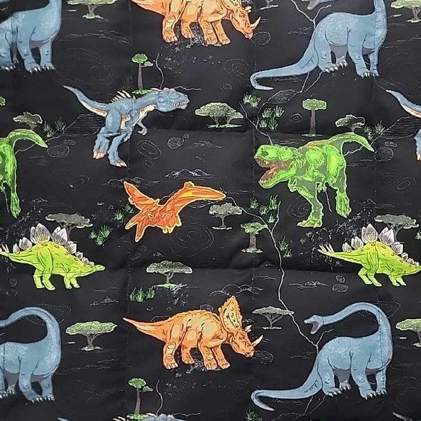 Weighted Lap Blanket - Dinos 1.5kg can be used as part of occupational therapy for Autistic people, stress, ADHD, anxiety, restless legs and other sensory issues.