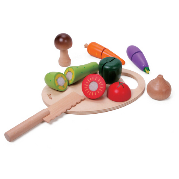 Crafted from natural wood and featuring an original design, this hand-crafted Wooden Cutting Vegetable set is a perfect way to engage children in both fun and learning.