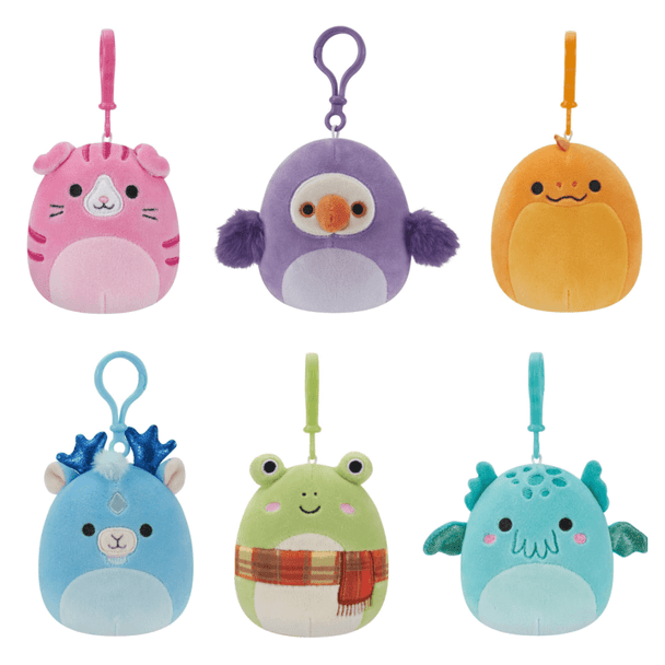 These lovable and squeezable Squishmallows are the softest and cutest plush toys around! Clip them onto your bag and join the Squad!