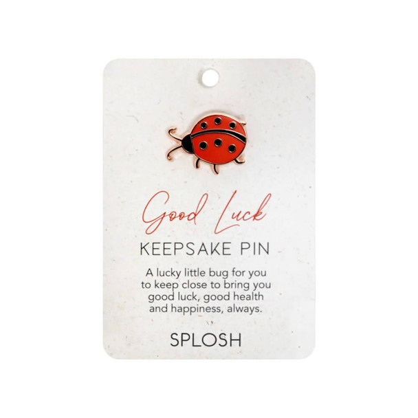 The Good Luck Keepsake Pin, featuring a darling ladybug, is an embodiment of serendipity, health, and lasting joy. Ensure a piece of luck is close to the heart.