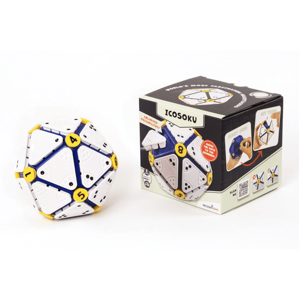 Dive into a world of numbers & dots with the Icosoku Cube! This puzzle game is suitable for ages 7 and up, it's an adventure in mathematical creativity.