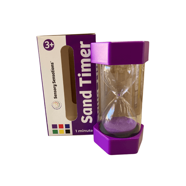 Perfect for a variety of settings - home, school, kinder, sports, and events - the Sensory Sensations 1 Minute Sand Timer is a versatile tool designed to simplify time management.