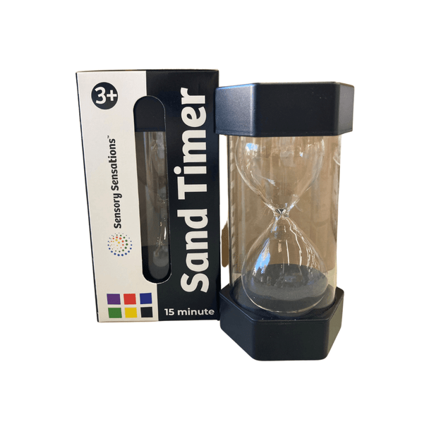 Introducing the Sensory Sensations 15 Minute Sand Timer, a practical and engaging tool designed to help manage time effectively and enhance focus during longer activities.