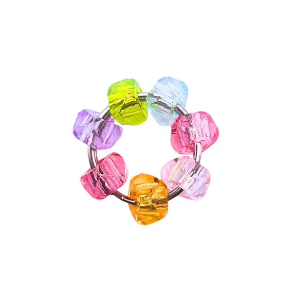 Dinky Things Fidgets - Crystal is a a sparkly gem fidget with textured transparent beads for visual and textural sensory input.