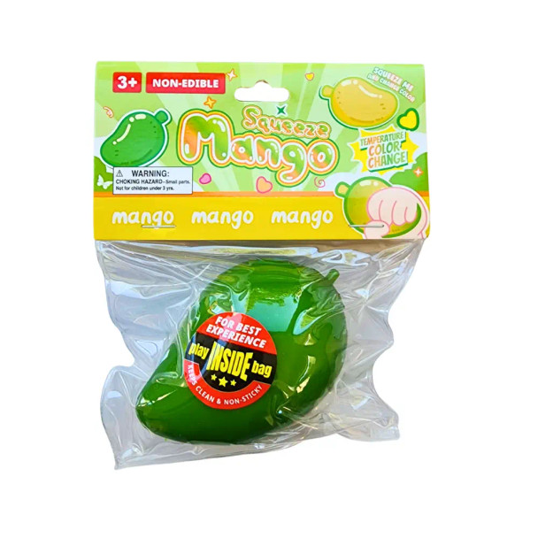 The Squeeze Mango Colour Change fidget responds to warmth and pressure, shifting colour as you play to create a fun, interactive “ripening” effect in your hands.