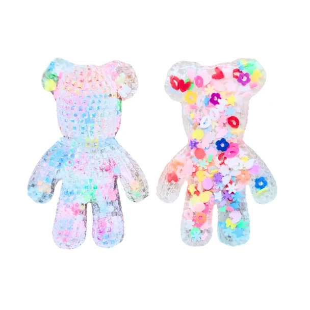 A handmade resin Spiky Bears – Sprinkles Worry Bear Fidget perfect for busy fingers, tactile exploration, worry moments and calming sensory play.