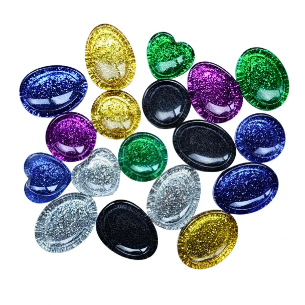 Our Sensory Stones - Glitter Worry Stones are handmade resin sensory fidgets designed for busy fingers, sensory seekers, worry moments and anyone who loves a little pocket-sized calm with a glittery twist.