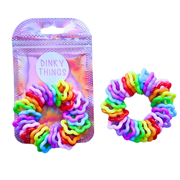 Dinky Things XL Fidgets - Starry Swirl is a bigger, chunkier version of our original Starry Swirl with colourful star-shaped rings, smooth movement and satisfying fidget fun.