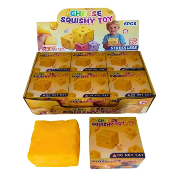 Whether you're looking for a fun desk companion, a unique gift or simply a satisfying squishy to add to your collection, this Squishy Jumbo Cheese is sure to become a favourite.