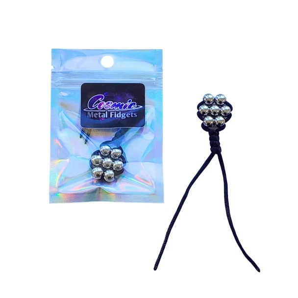 Each handmade Cosmic Metal Fidgets - Pleiades Fidget features smooth polished metal beads for discreet sensory input, focus and fidgeting on the go.