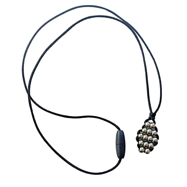 Cosmic Metal Fidgets - Cetus Necklace features smooth stainless steel beads and a breakaway safety clasp for discreet, calming sensory fidgeting.
