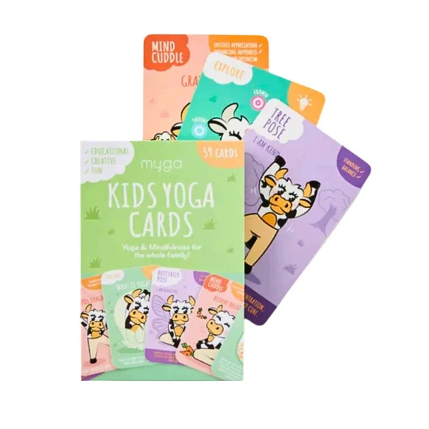 Help children build confidence, mindfulness and emotional wellbeing with these 59 beautifully illustrated Kids Yoga Pose & Mindfulness Cards. Perfect for home, classrooms, therapy and kids' yoga.