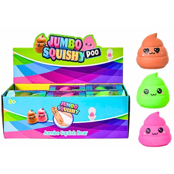 A Jumbo Squishy Poo that's soft, satisfying to squeeze and guaranteed to bring plenty of laughs while helping busy hands stay occupied.