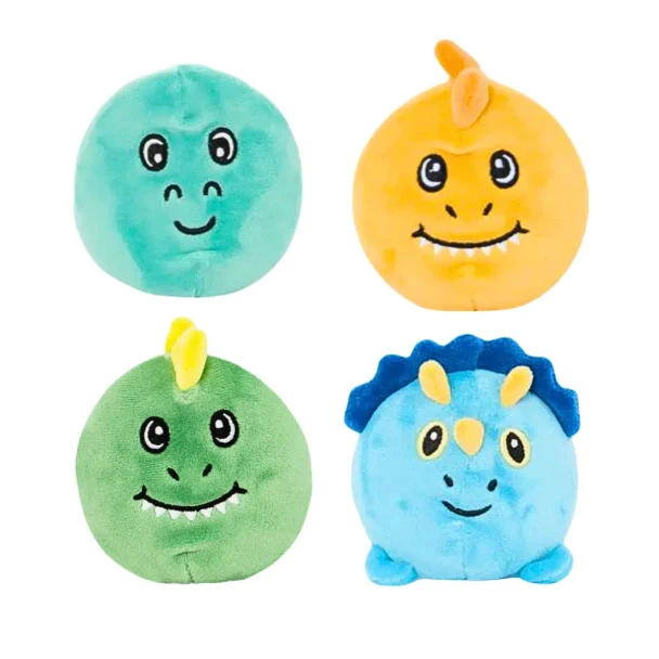 Squeeze, stretch and squish our Dino Sand Plushies! Soft dinosaur sensory toys with mouldable sand-filled centres for satisfying tactile sensory fun.