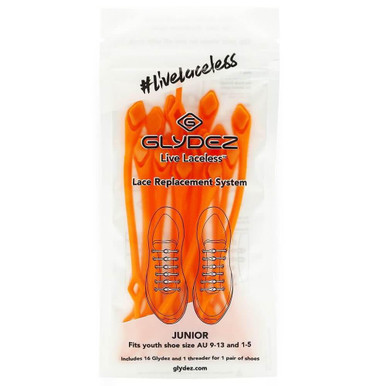 View of Glydez Shoelace Replacement - Orange Sensory Oasis For Kids