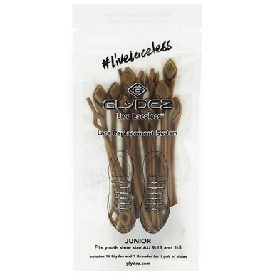 Glydez Shoelace Replacement - Brown I Sensory Oasis For Kids