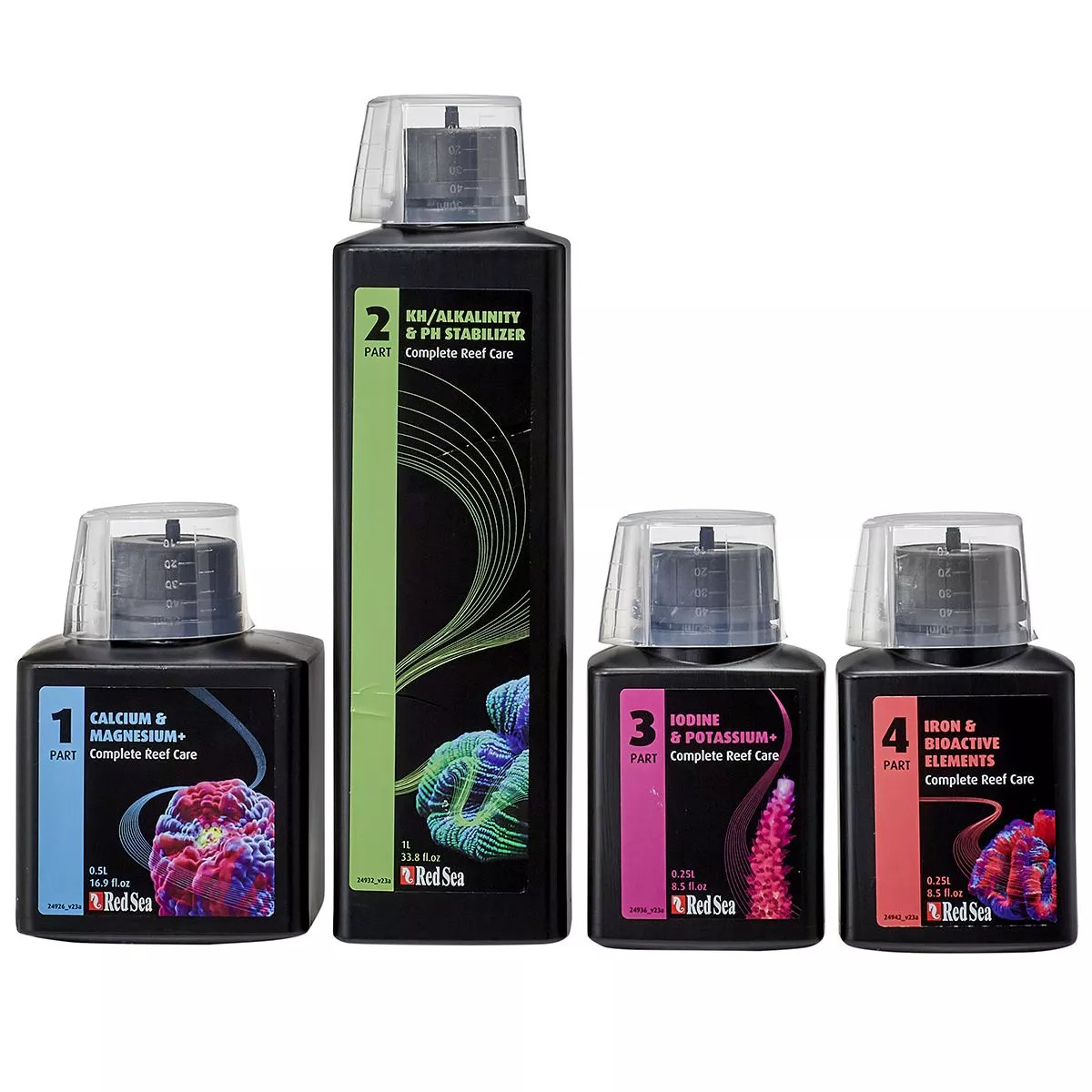 Red Sea 4-Part Complete Reef Care Dosing System Small (40 Gallon)