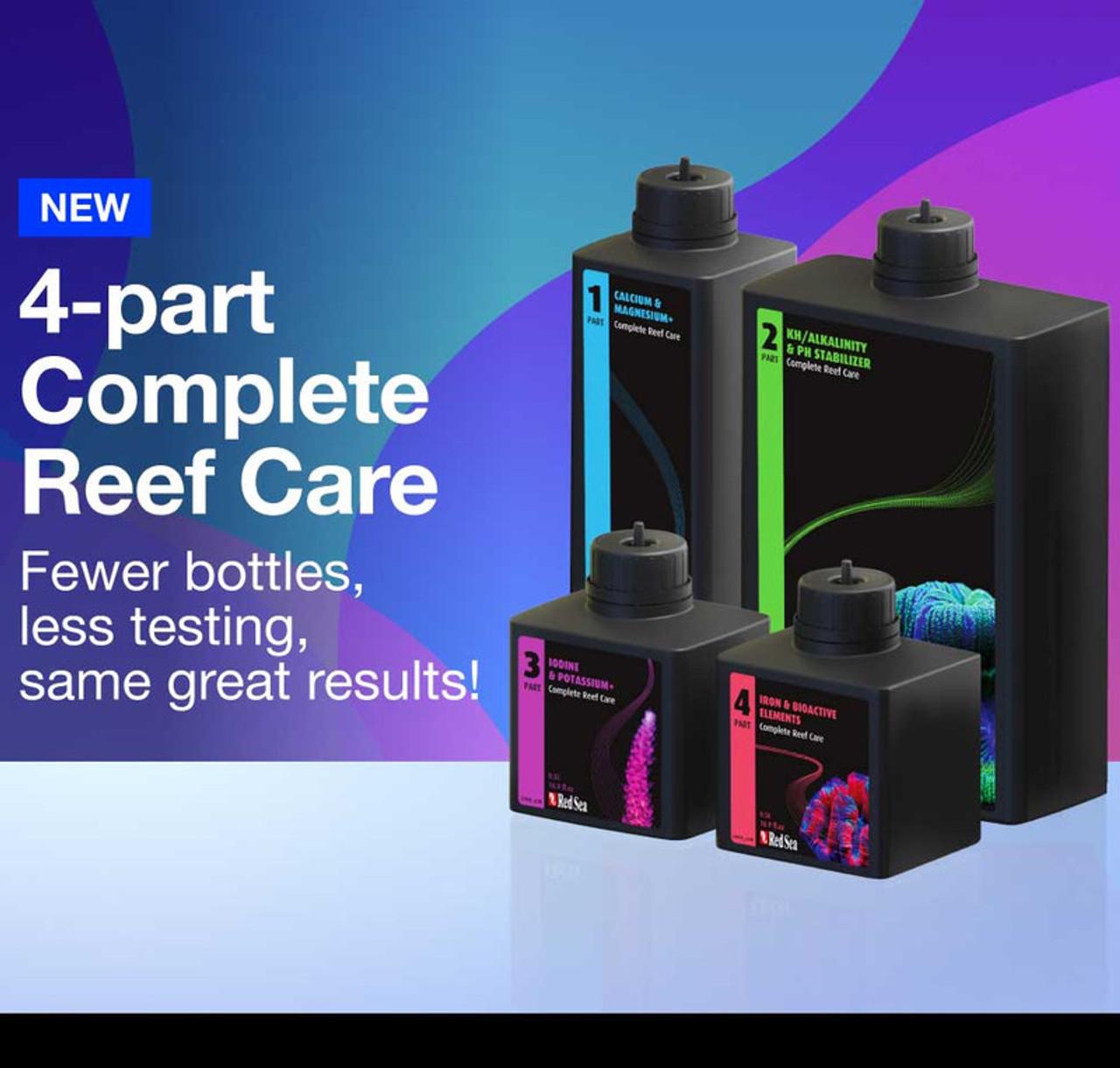 Red Sea 4-Part Complete Reef Care Dosing System Large (160gal)